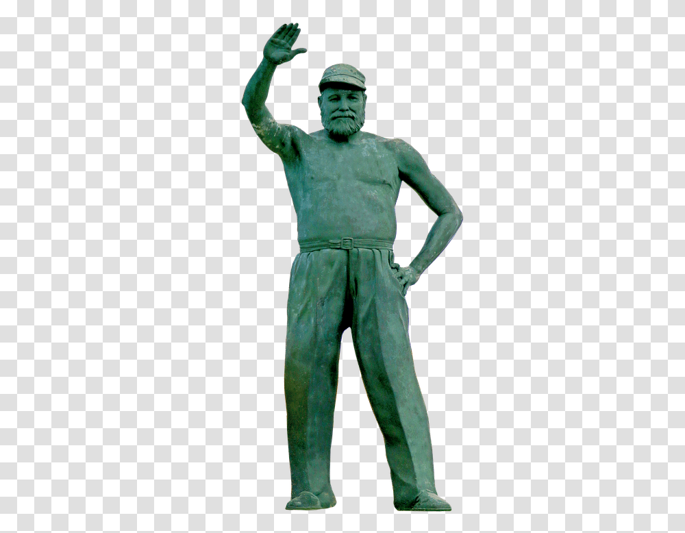 Cuba Hemmingway Statue Sculpture Statue, Costume, Person, Sleeve Transparent Png