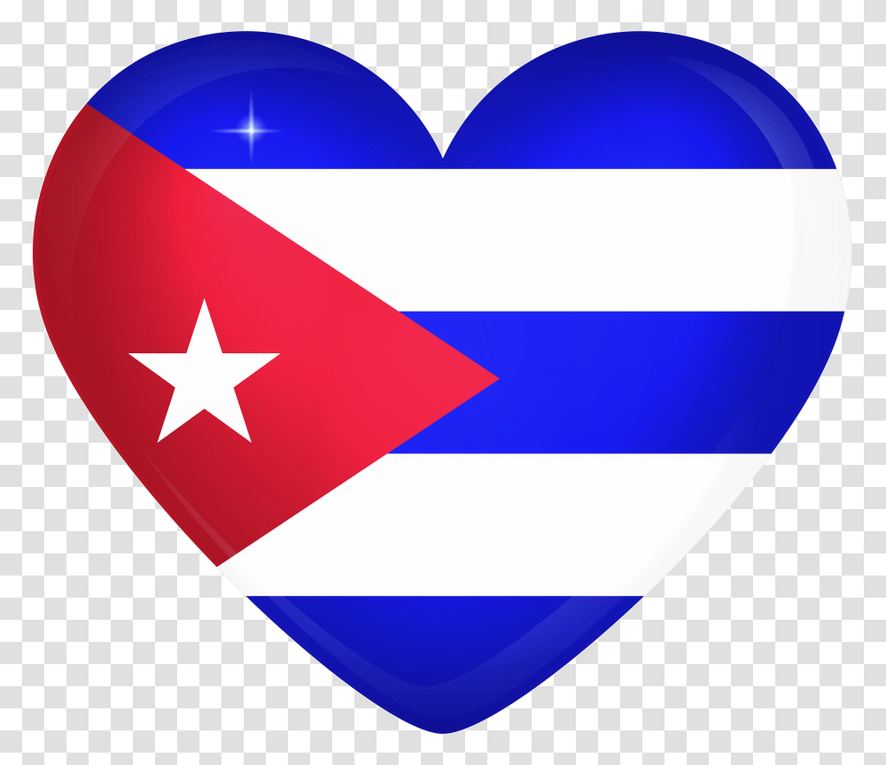 Cuba Large Heart, Star Symbol, Balloon, Flag Transparent Png