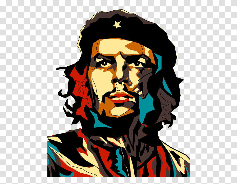 Cuban Revolution Stitching Che Head Color Of Clipart Che Guevara Wallpaper Hd, Person, Human, Modern Art Transparent Png