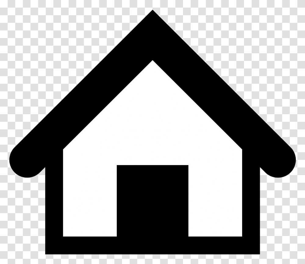 Cubby Space House Icon Black Clipart Full Home Free Icon, Triangle, Symbol, Building, Axe Transparent Png