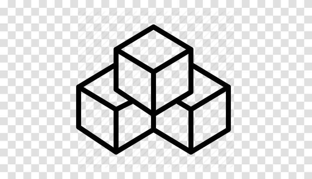 Cube Cubes Salt Sugar Taste Icon, Diagram, Rubix Cube, Plot, Silhouette Transparent Png