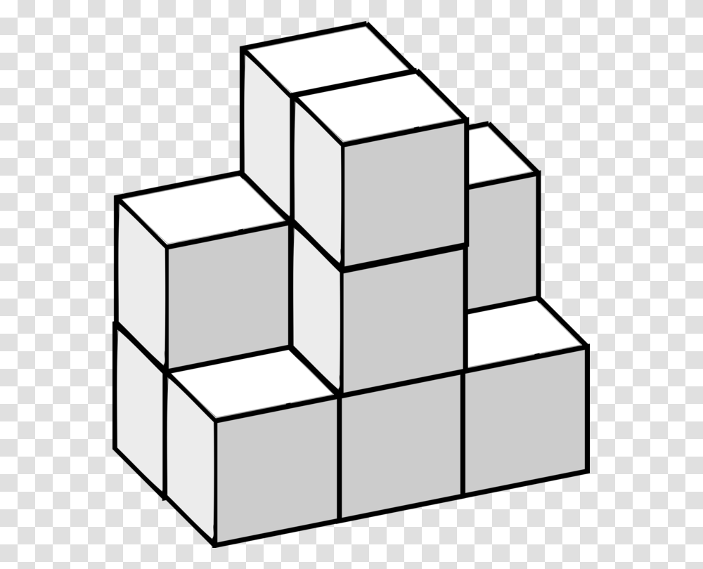 Cube Three Dimensional Space Symmetry Line Art, Rubix Cube Transparent Png