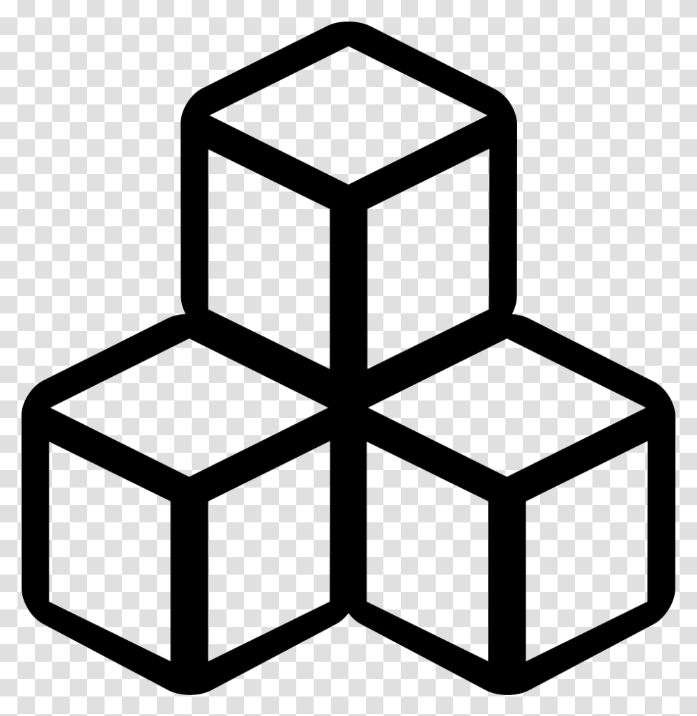 Cubes Cubes Icon, Rubix Cube, Rug, Silhouette, Stencil Transparent Png