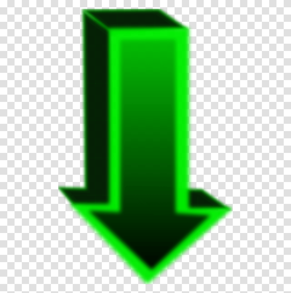 Cubic Arrow Pointing Down Symmetry, Green, Crystal, Emblem Transparent Png