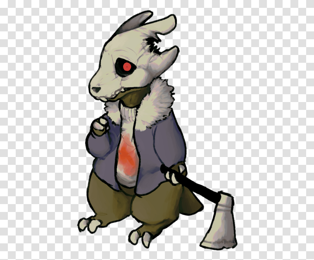 Cubone Sans But Horrortale Cartoon, Alien, Bird, Animal, Mammal Transparent Png