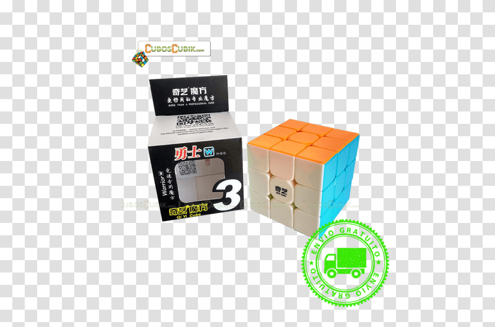 Cubos Rubik Mfg Warrior Colored Envo Gratis Rubik's Cube, Electronics, Box, Carton, Cardboard Transparent Png