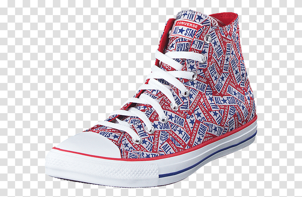 Cuck Taylor All Star Logo Play Redwhite Outdoor Shoe, Clothing, Apparel, Footwear, Sneaker Transparent Png