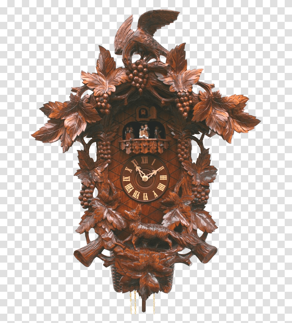 Cuckoo Clock German Fox, Wall Clock, Analog Clock, Emblem Transparent Png