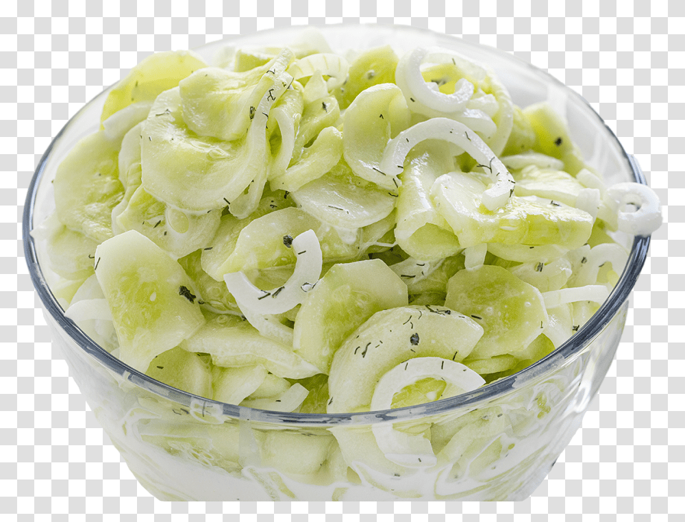 Cucumber Salad Creamy Photo Image Gourd, Plant, Sliced, Food, Vegetable Transparent Png
