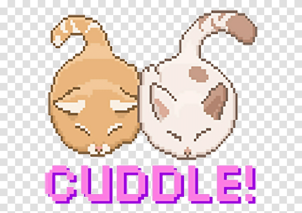 Cuddle Cats Cat Kawaii Cute Pixel Pixels Pixelize Kawaii Cuddle, Food, Sweets, Confectionery, Crowd Transparent Png