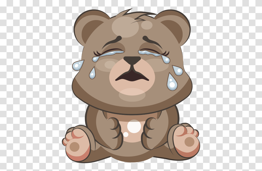 Cuddlebug Teddy Bear Emoji Stickers Messages Sticker Crying Teddy Bear Cartoon, Face, Plant, Birthday Cake, Food Transparent Png