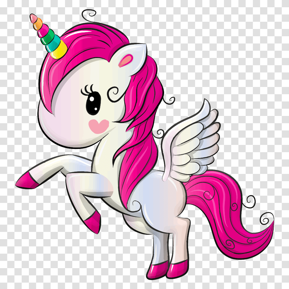 Cuddly Unicorn By Annalise1988 Cartoon Unicorn With Wings, Hat, Apparel Transparent Png