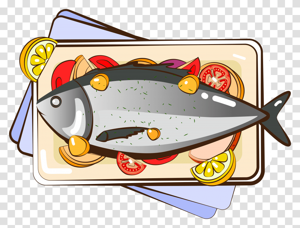 Cuisine Food Cartoon Hand Drawn And Vector Image Thai Food Cartoon, Tuna, Sea Life, Fish, Animal Transparent Png
