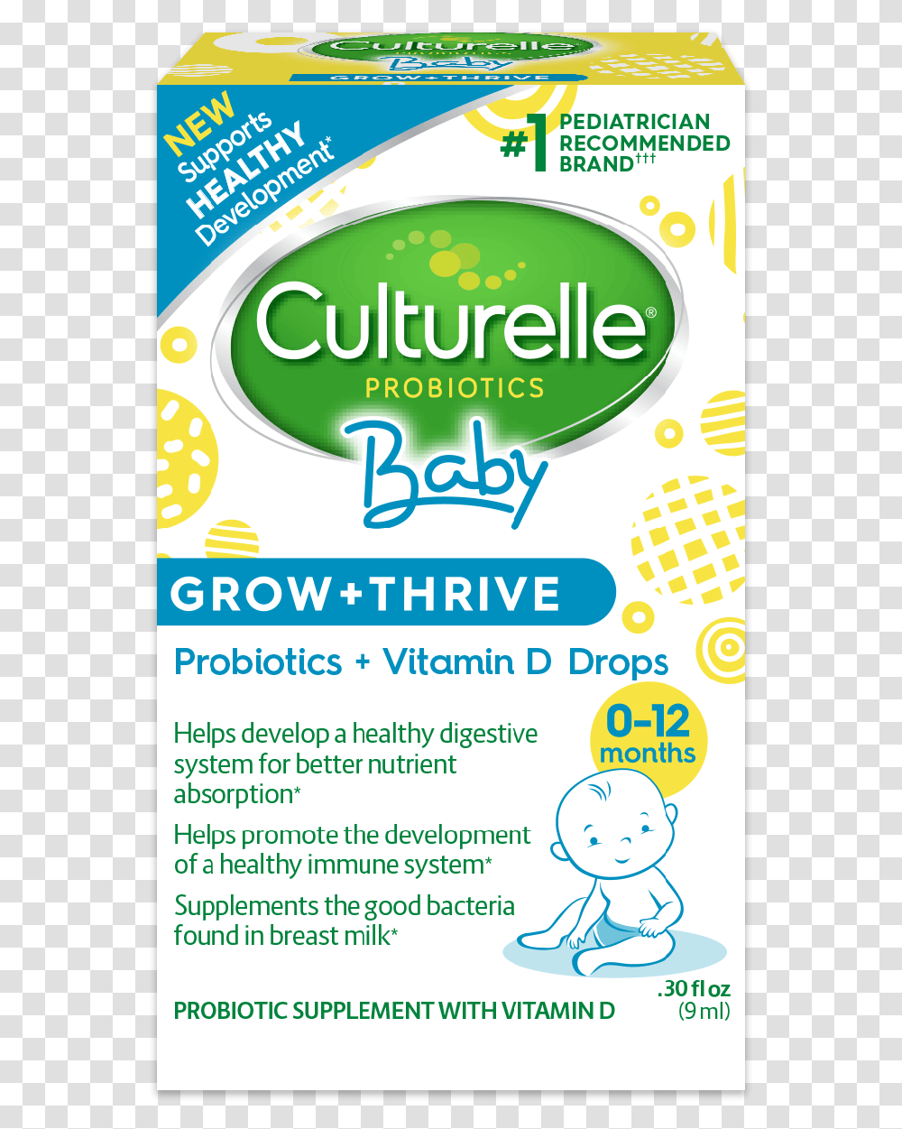 Culturelle Baby Grow And Thrive Drops Product Box Flyer, Poster, Paper, Advertisement, Brochure Transparent Png