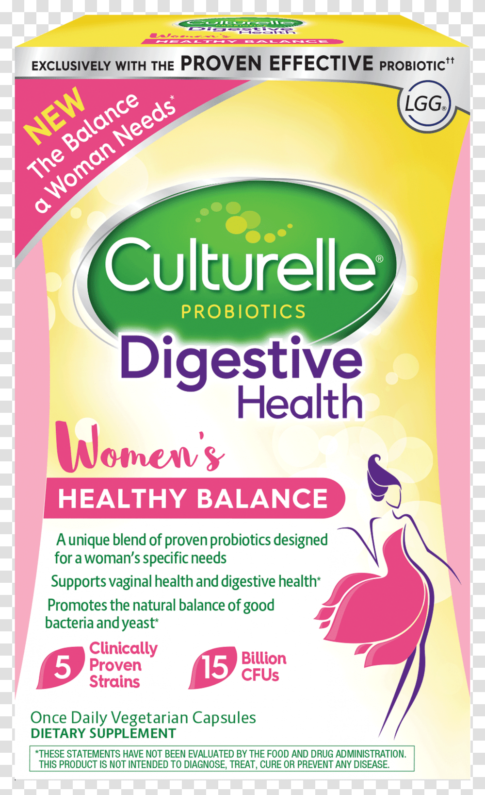 Culturelle Digestive Health Women's Healthy Balance Culturelle Women, Advertisement, Flyer, Poster, Paper Transparent Png