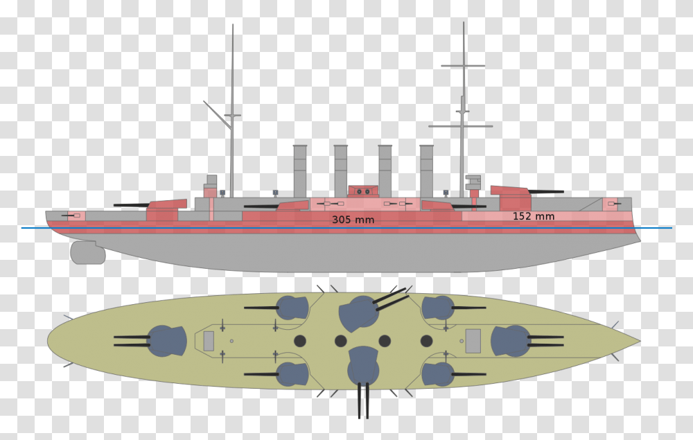 Cuniberti Ideal Battleship, Vehicle, Transportation, Boat, Watercraft Transparent Png