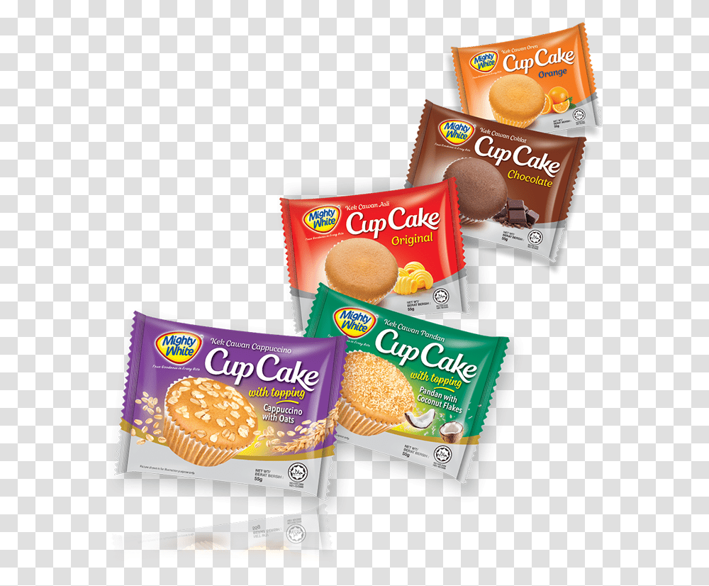 Cup Cake Mighty White, Snack, Food, Burger, Bread Transparent Png