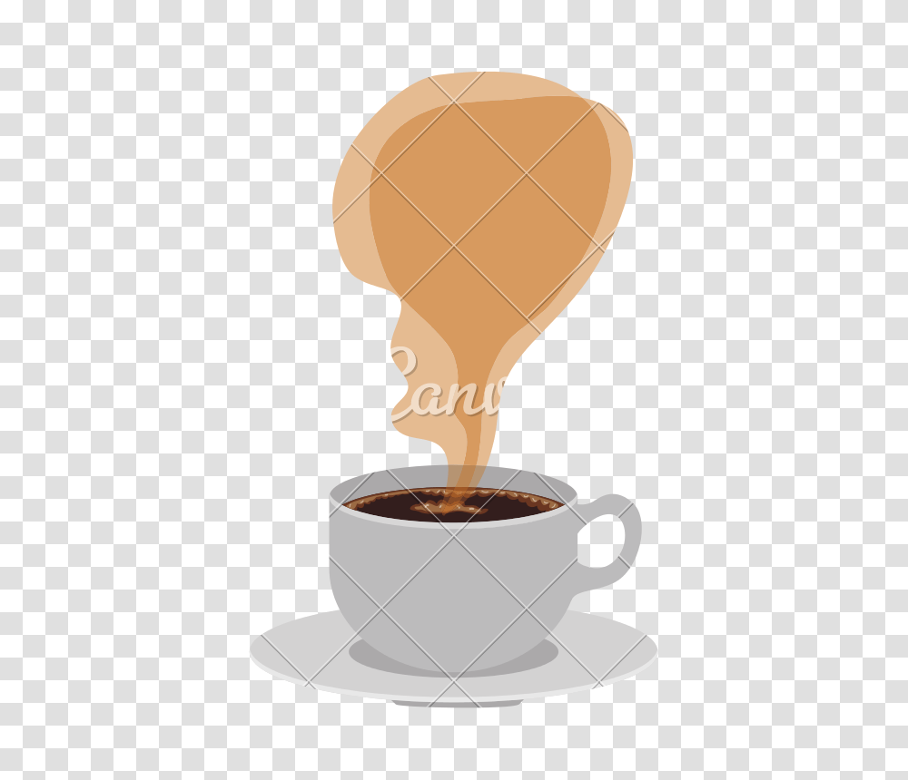 Cup Coffee With Smoke Aroma, Coffee Cup, Lamp, Beverage, Drink Transparent Png