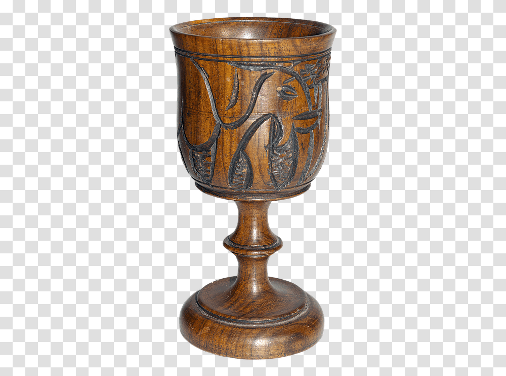 Cup Drinking Cup Vessel Wood Chalice Wood Isolated, Glass, Lamp, Goblet, Jar Transparent Png