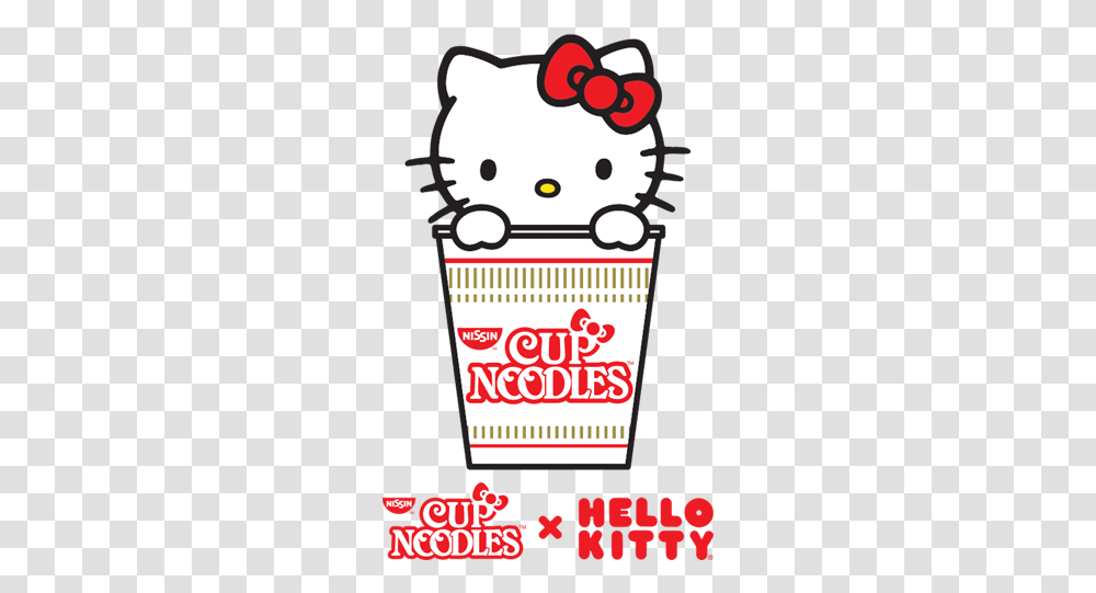 Cup Noodles X Hello Kitty Collab Hello Kitty X Cup Noodles, Label, Text, Food, Word Transparent Png