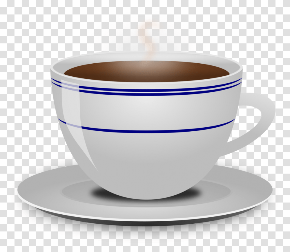 Cup Of Coffee Clip Art, Coffee Cup, Pottery, Saucer, Milk Transparent Png