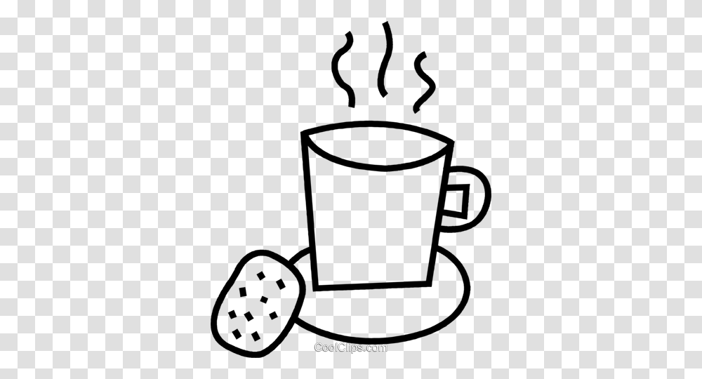 Cup Of Coffee Royalty Free Vector Clip Art Illustration, Coffee Cup, Lawn Mower, Tool, Stencil Transparent Png