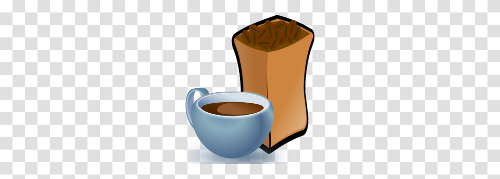 Cup Of Coffee With Sack Of Coffee Beans Clip Art, Coffee Cup, Espresso, Beverage, Drink Transparent Png