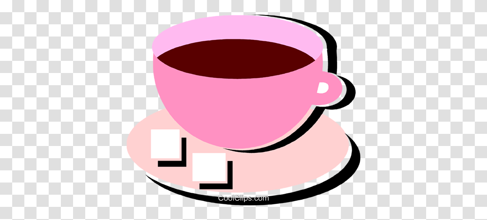 Cup Of Coffee With Two Sugar Cubes Royalty Free Vector Clip Art, Bowl, Coffee Cup, Label Transparent Png