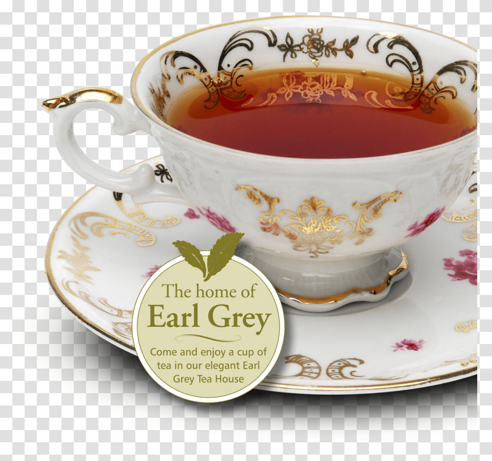 Cup Of Earl Grey Tea, Saucer, Pottery, Beverage, Drink Transparent Png