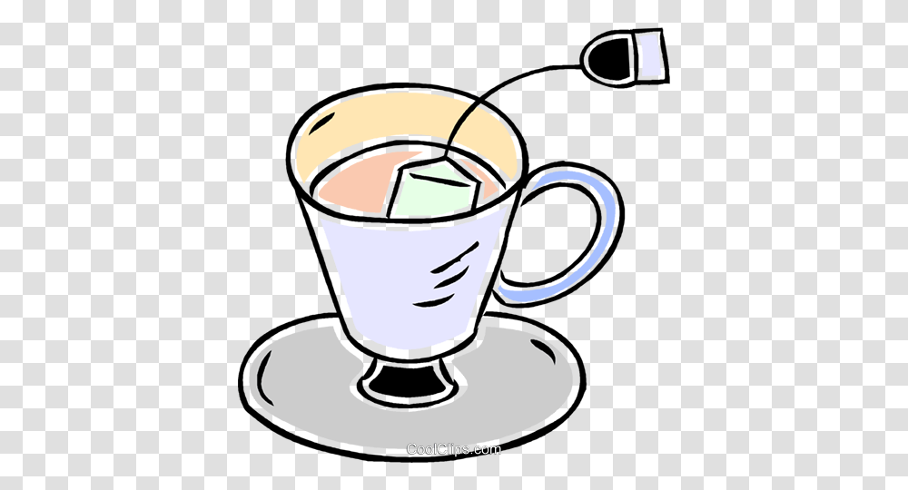 Cup Of Tea Royalty Free Vector Clip Art Illustration, Coffee Cup, Pottery, Saucer Transparent Png