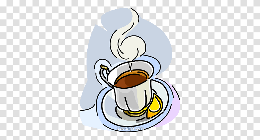 Cup Of Tea With Lemon Royalty Free Vector Clip Art Illustration, Coffee Cup, Pottery, Beverage, Drink Transparent Png