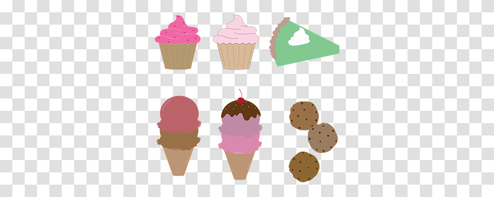 Cupcake Food, Cream, Dessert, Creme Transparent Png