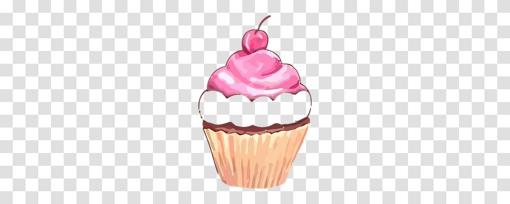 Cupcake Food, Cream, Dessert, Creme Transparent Png