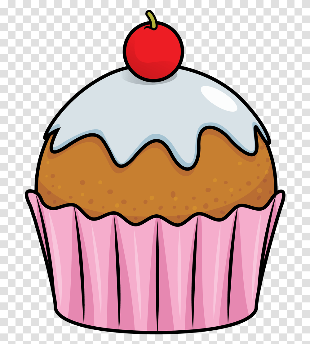 Cupcake Art On Clip Art Cupcake And Pink Cupcakes Clipartcow Clip Art Cup Cake, Cream, Dessert, Food, Creme Transparent Png
