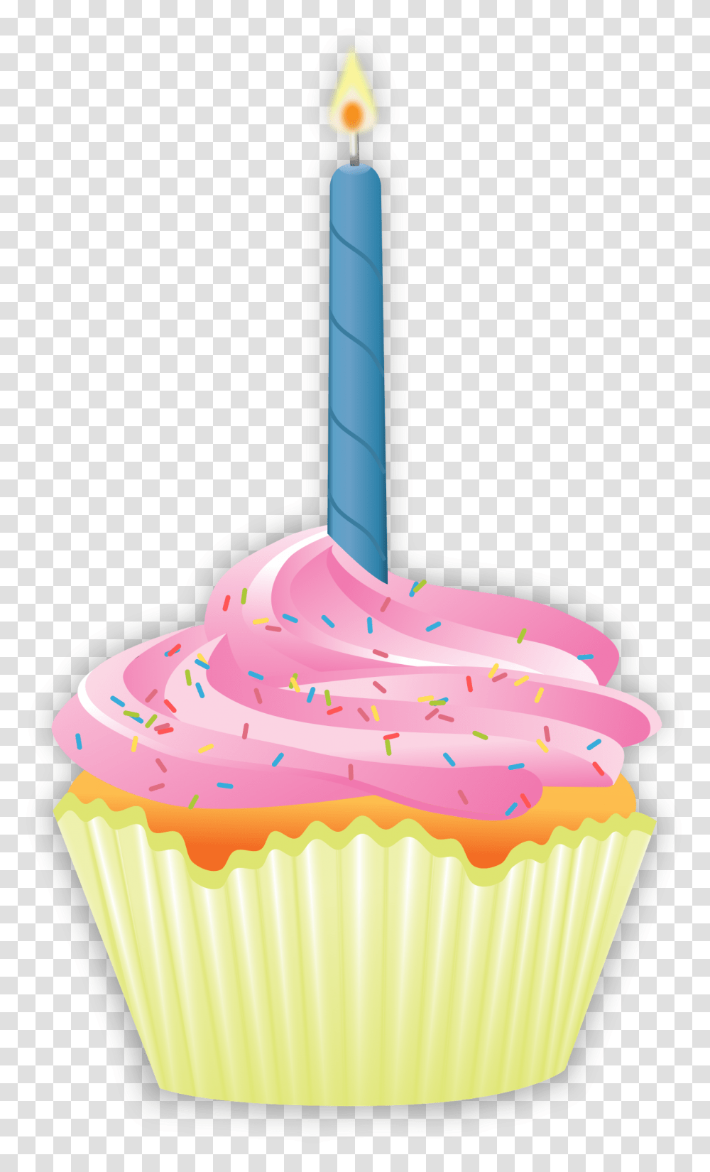 Cupcake Birthday Cake Muffin Clip Art Birthday Cupcake Clipart Background, Cream, Dessert, Food, Creme Transparent Png
