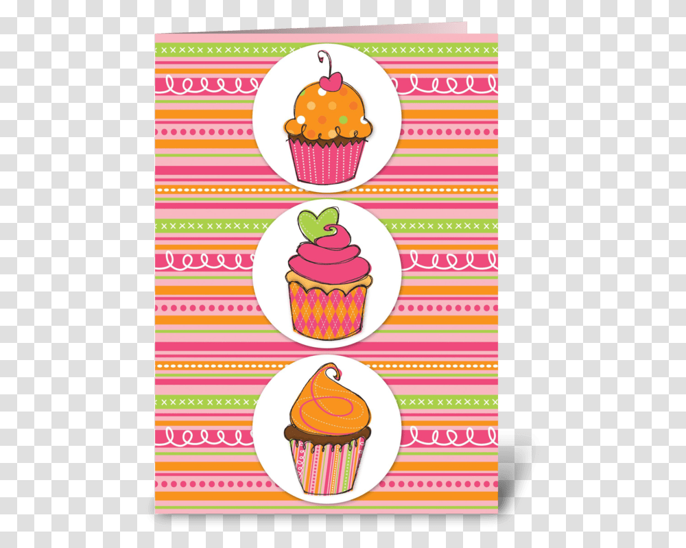 Cupcake Birthday Greeting Card Kuchen, Cream, Dessert, Food, Creme Transparent Png