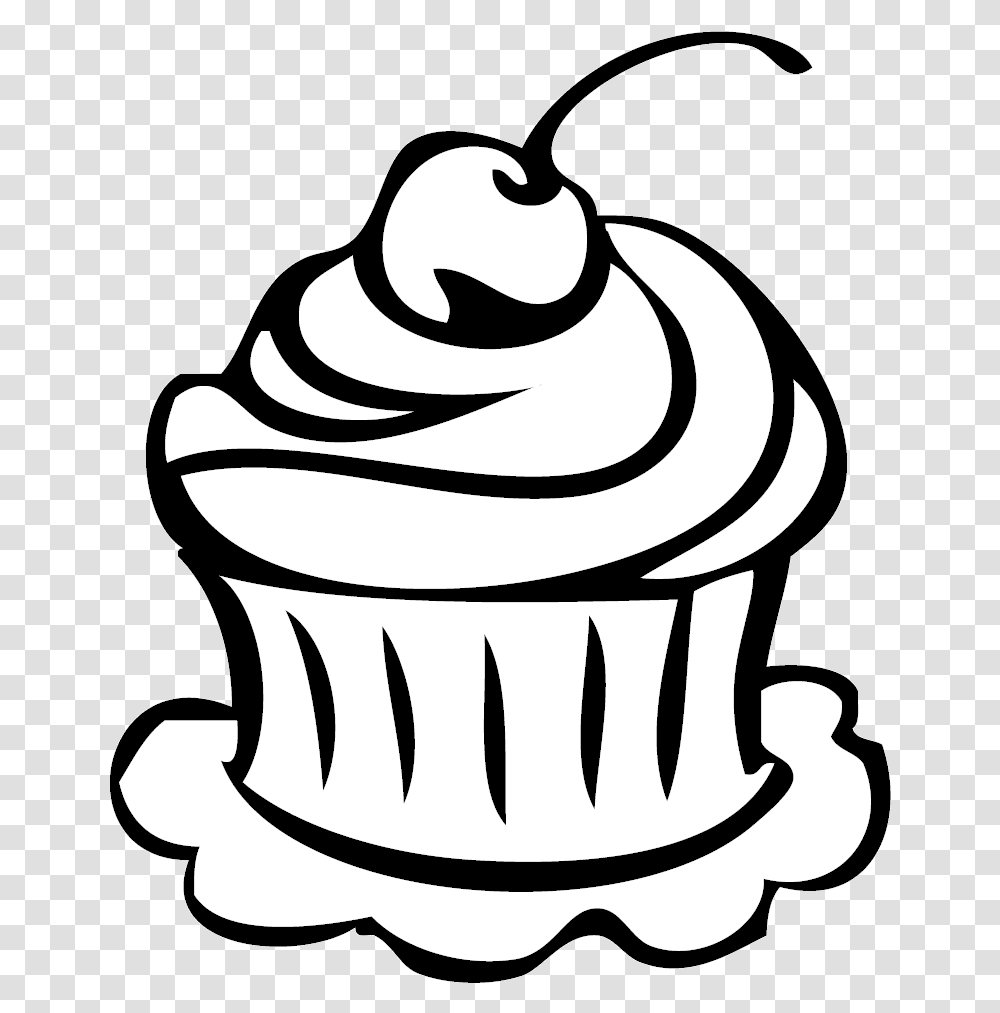 Cupcake Black And White Drawing Clipart Coloring Pages Of Cupcakes, Cream, Dessert, Food, Creme Transparent Png