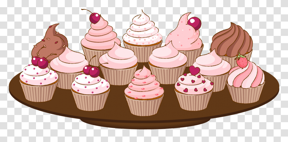 Cupcake Border Clipart Clipart Kid Baking Contest Certificate Template, Cream, Dessert, Food, Creme Transparent Png