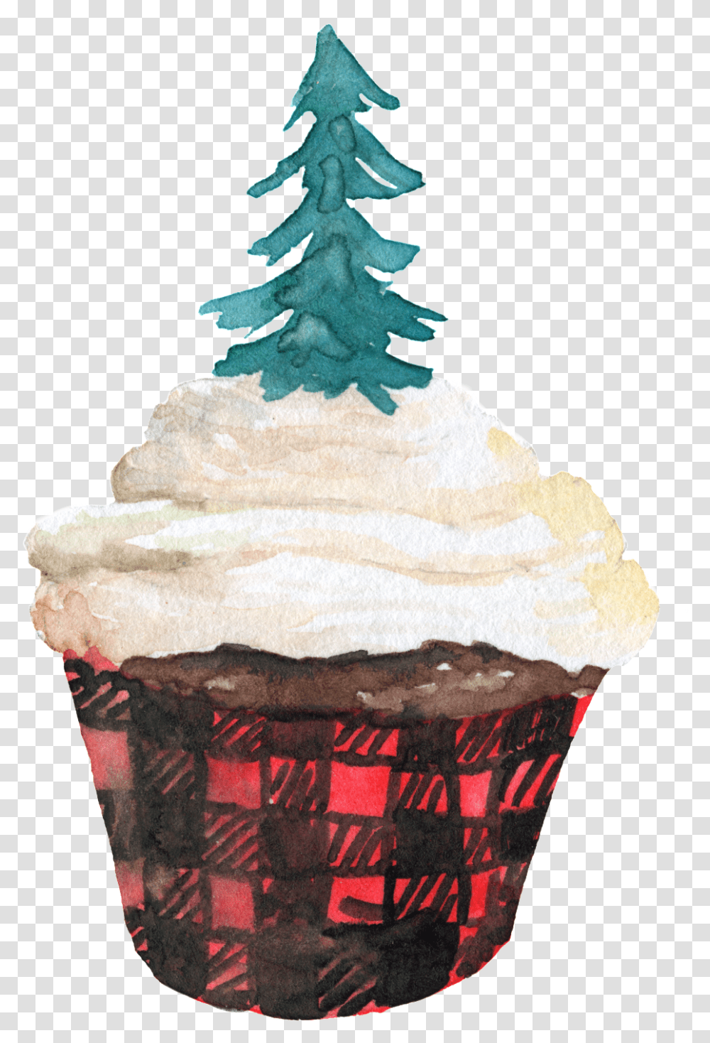 Cupcake Christmas Tree, Cream, Dessert, Food, Creme Transparent Png