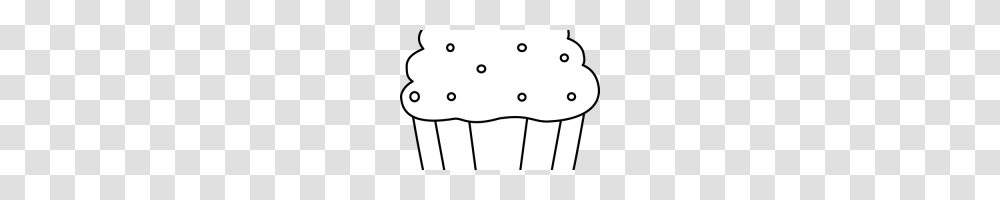 Cupcake Clipart Black And White Black And White Cupcake, Snowman, Outdoors, Nature, Hand Transparent Png