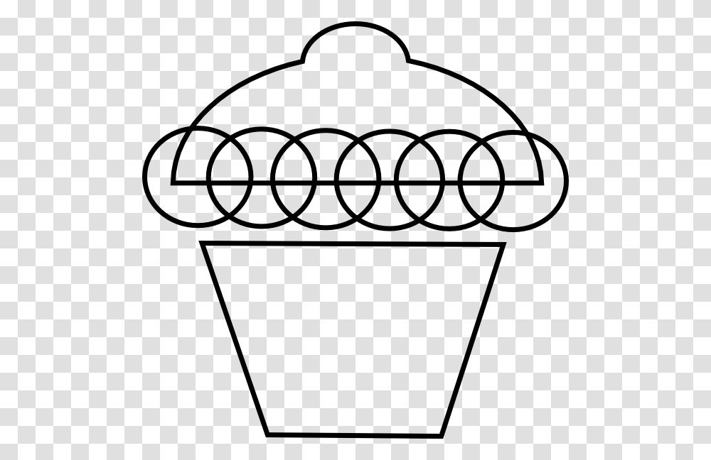 Cupcake Clipart Black And White, Coffee Cup, Pot, Cone, Tabletop Transparent Png