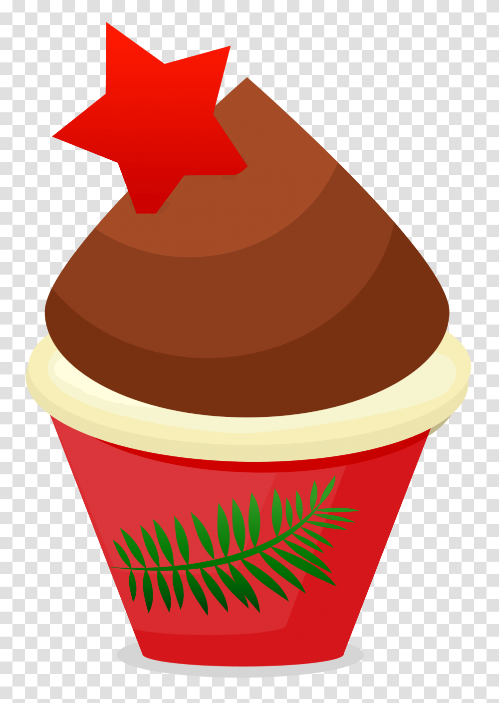Cupcake Clipart Christmas Treats Clipart, Cream, Dessert, Food, Icing Transparent Png