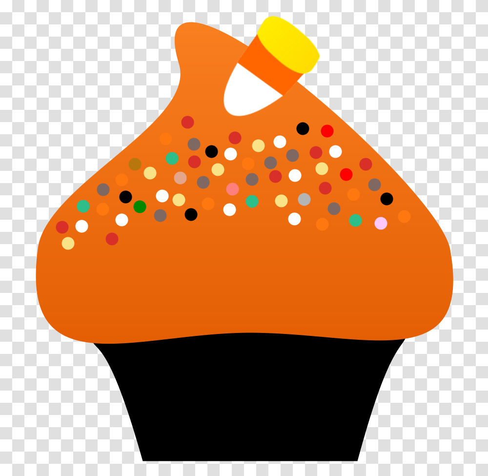 Cupcake Clipart September Candy Corn Halloween Clipart, Food, Label, Lamp Transparent Png