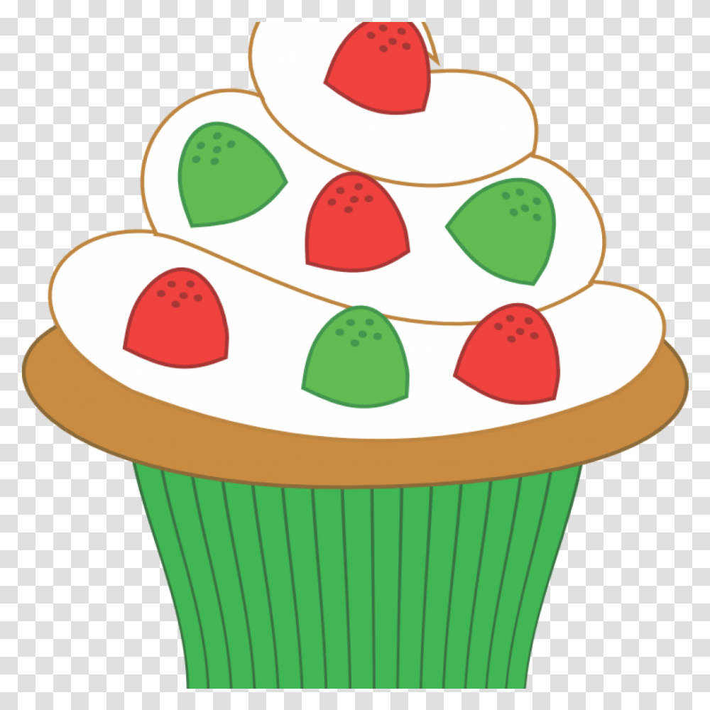 Cupcake Clipart Summer Background Christmas Cupcake Clipart, Cream, Dessert, Food, Creme Transparent Png