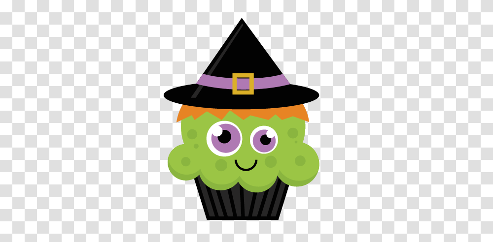 Cupcake Clipart Witch, Apparel, Hat, Party Hat Transparent Png
