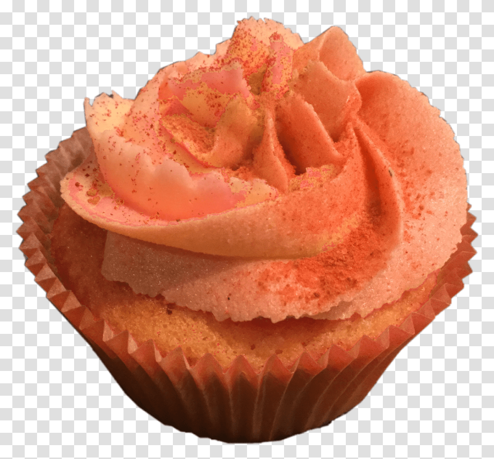 Cupcake Coral Icing Vanilla Freetoedit Cupcake, Cream, Dessert, Food, Creme Transparent Png