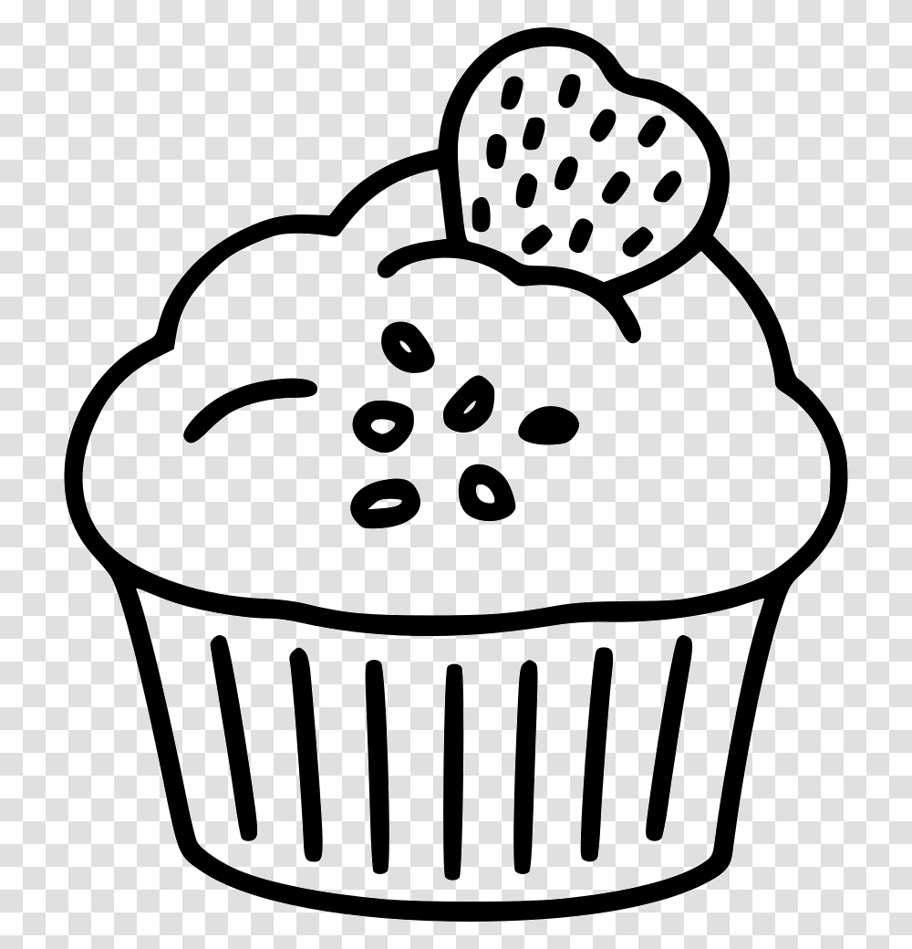 Cupcake Cupcake Icon White, Cream, Dessert, Food, Creme Transparent Png