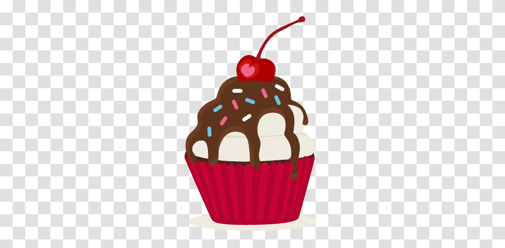 Cupcake For Scrapbooking Cherry Free, Cream, Dessert, Food, Creme Transparent Png