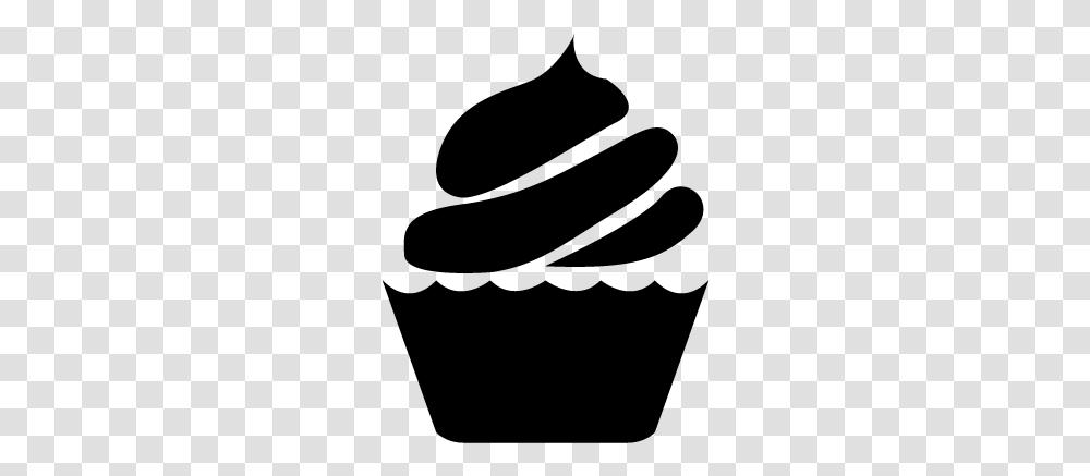 Cupcake Frosting Amp Icing Birthday Cake Cream Muffin Cupcakes Vector Black And White, Gray, World Of Warcraft Transparent Png