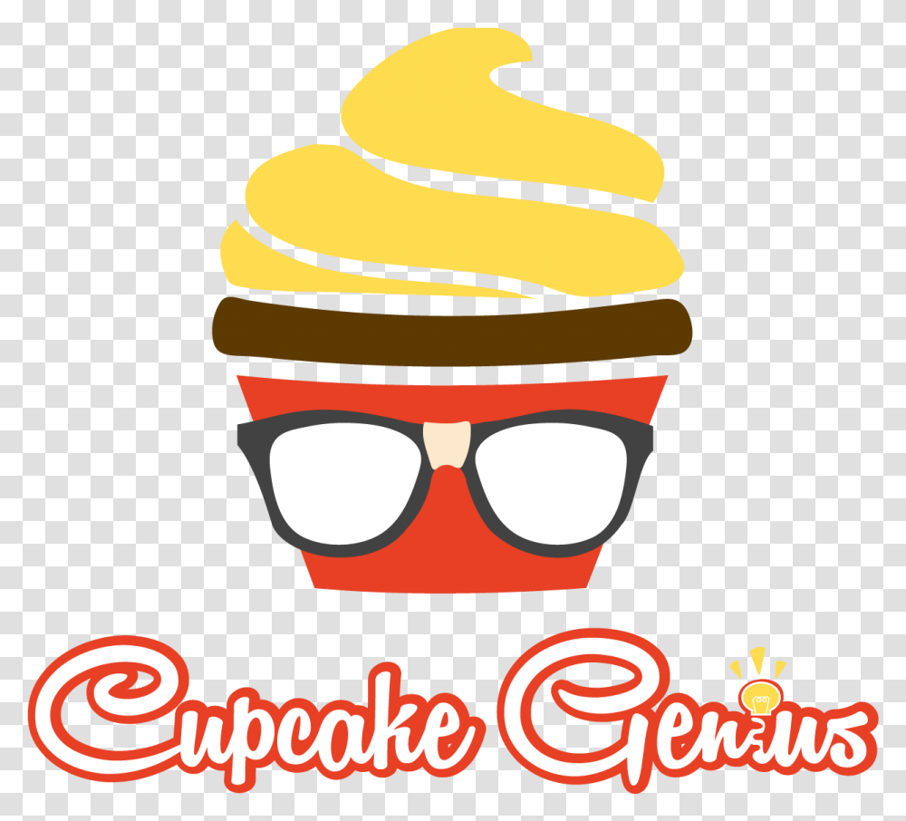 Cupcake Genius Logo Small Business Logo Design Sundayfunday, Sunglasses, Accessories, Accessory, Food Transparent Png
